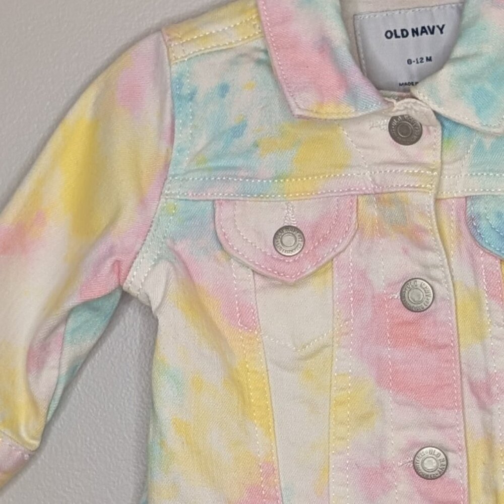 💚 2 for 20 💚 Old Navy Paster Tie Dye Jean Jacket - Picture 5 of 5